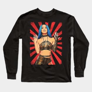 Sasha Bank Wrestling Fan Art Long Sleeve T-Shirt